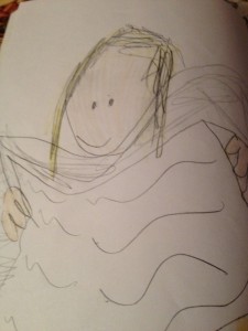 First drawing inside picture book dummy, age 5