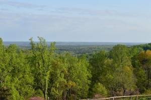 View from Monticello's Mulberry Row overlooking Charlottesville, VA