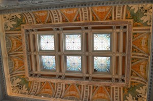 The ceiling of the Library of Congress